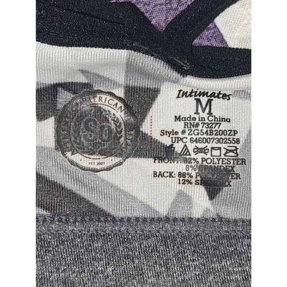 American Heritage Sports Bra Size Medium Gray and Black NWT - Picture 3 of 7